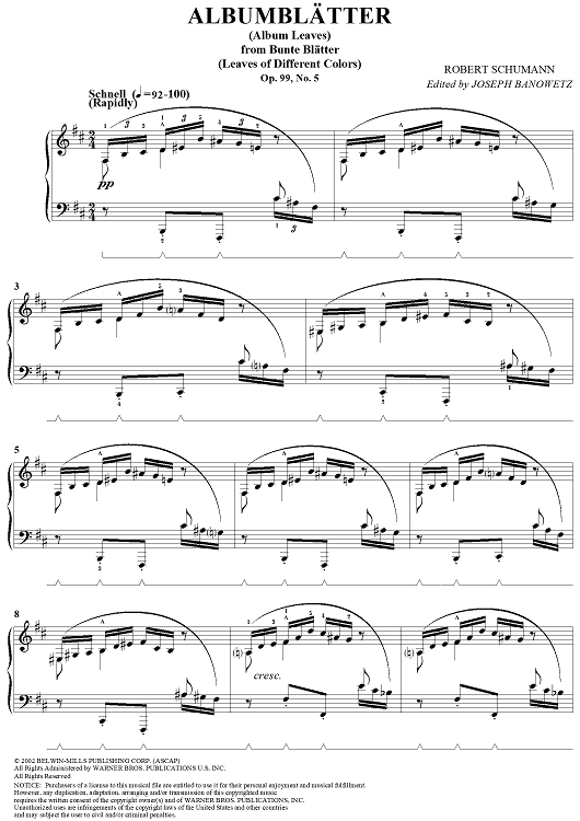 Albumblätter, Op. 99, No. 5