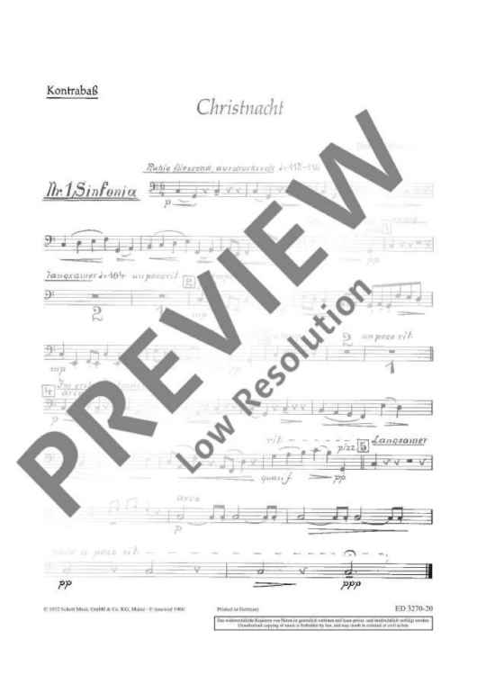 Christnacht - Double Bass