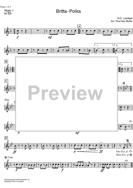 Britta Polka - Horn in E-flat 1