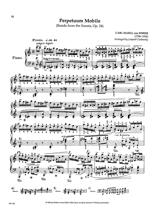 Perpetuum Mobile (Rondo from the Sonata, Op. 24)