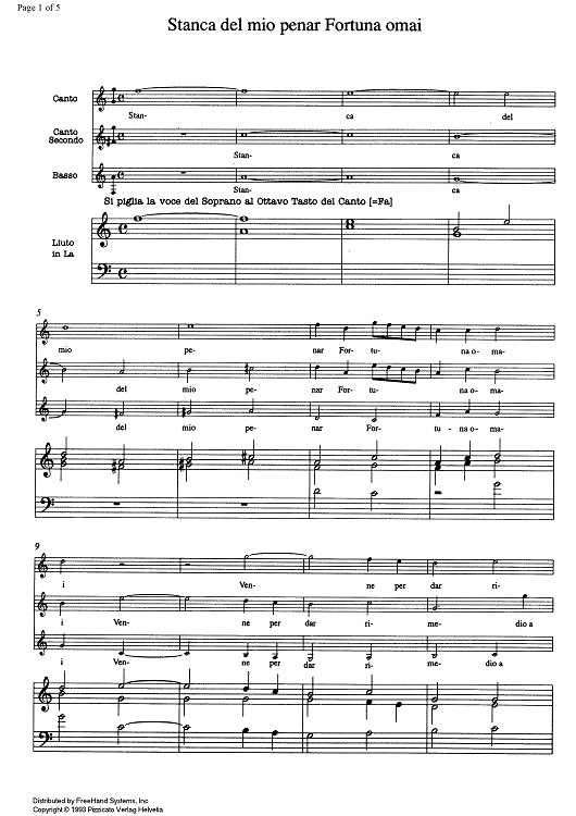 Stanca del mio Fortuna omai