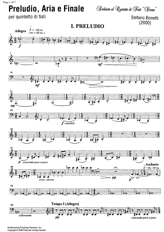 Preludio, Aria e Finale - Horn in F