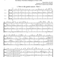 Two Madrigals, Vol. 1 - from Morley's "First Book of Madrigals to 4 Voices" (1594) - Score