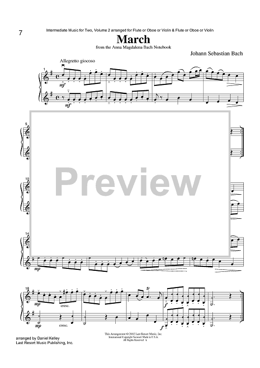 March - from the Anna Magdalena Bach Notebook