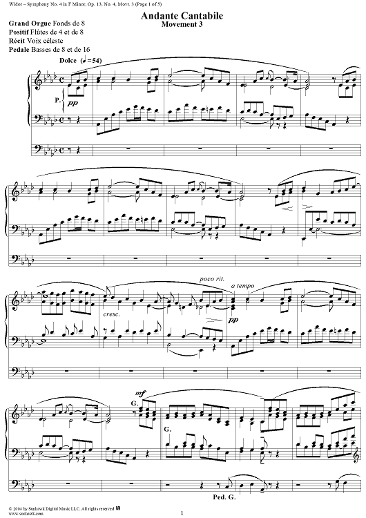Symphony No. 4, Op. 13, No. 4: Movt. 3