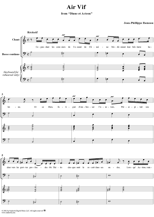 Air Vif, from "Diane et Actéon"