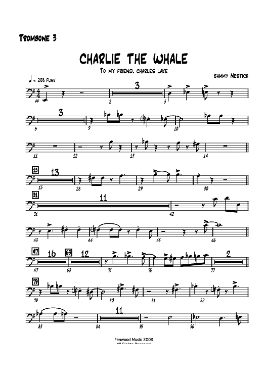 Charlie the Whale - Trombone 3
