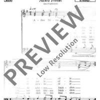 Adieu Privas - Choral Score