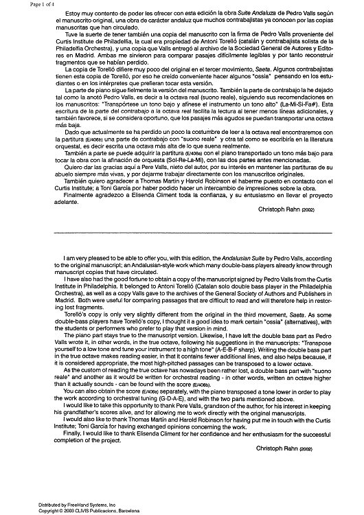 Suite andaluza - Preface