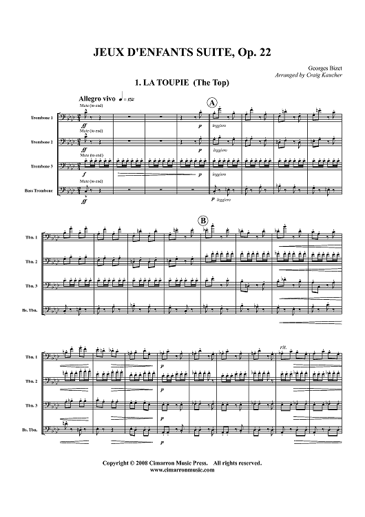 Jeux d'Enfants Suite, Op. 22 - Score