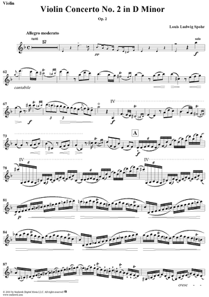 Concerto No. 2 in D Minor, Op. 2 - Violin