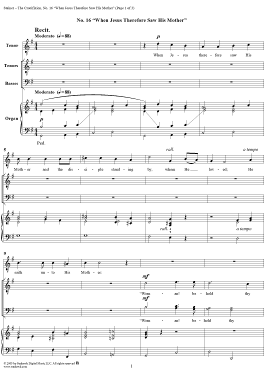 The Crucifixion: No. 16, When Jesus Therefore Saw His Mother