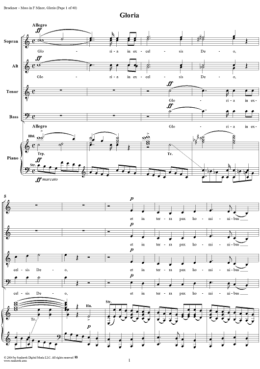 Mass in F Minor: Gloria