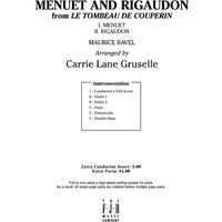 Menuet and Rigaudon (from Le tombeau de Couperin) - Score Cover