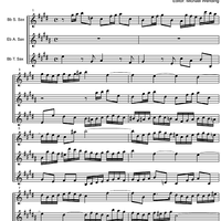 Three Part Sinfonia No. 3 BWV 789 D Major - Score
