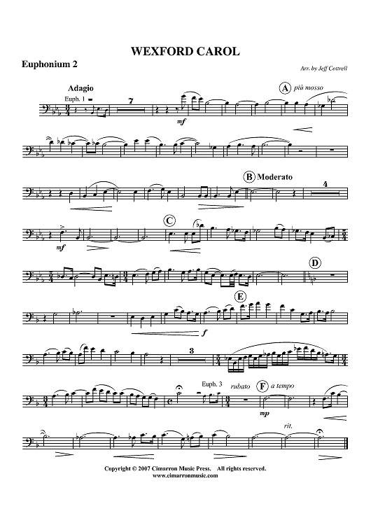 Wexford Carol - Euphonium 2 BC/TC