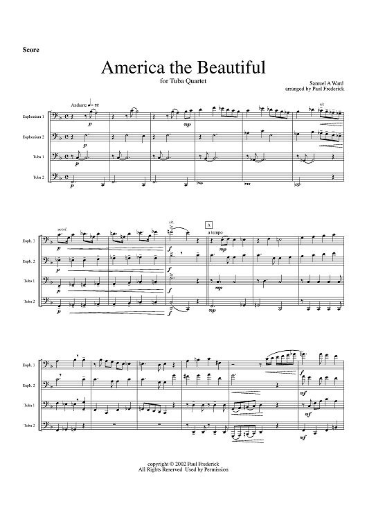 America the Beautiful / Star-Spangled Banner - Score