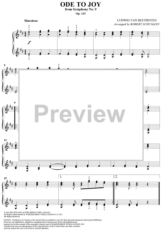 Ode to Joy from Symphony No. 9