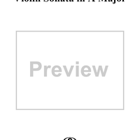 Violin Sonata in A Major, K61 - Piano Score