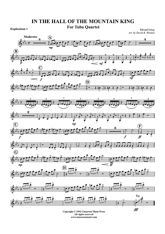In the Hall of the Mountain King - Euphonium 1 BC/TC