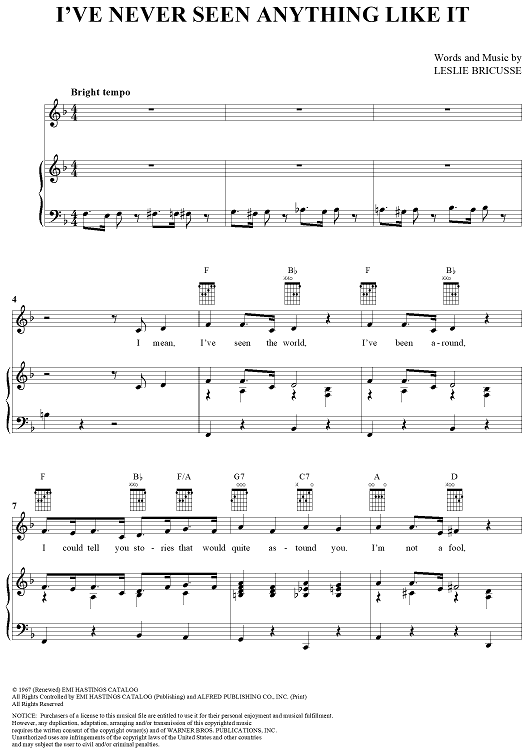 I've Never Seen Anything Like It