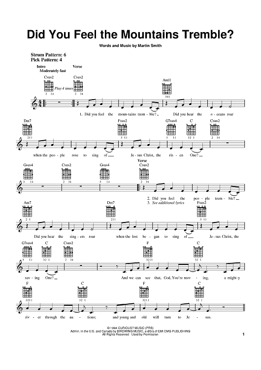 Did You Feel The Mountains Tremble?