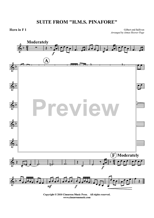 Suite from "H.M.S. Pinafore" - Horn in F 1