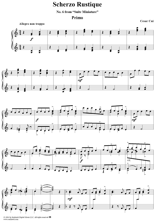 Suite Miniature: No. 6, Scherzo Rustique