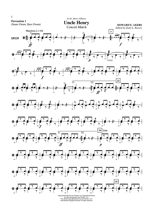 Uncle Henry - Percussion 1