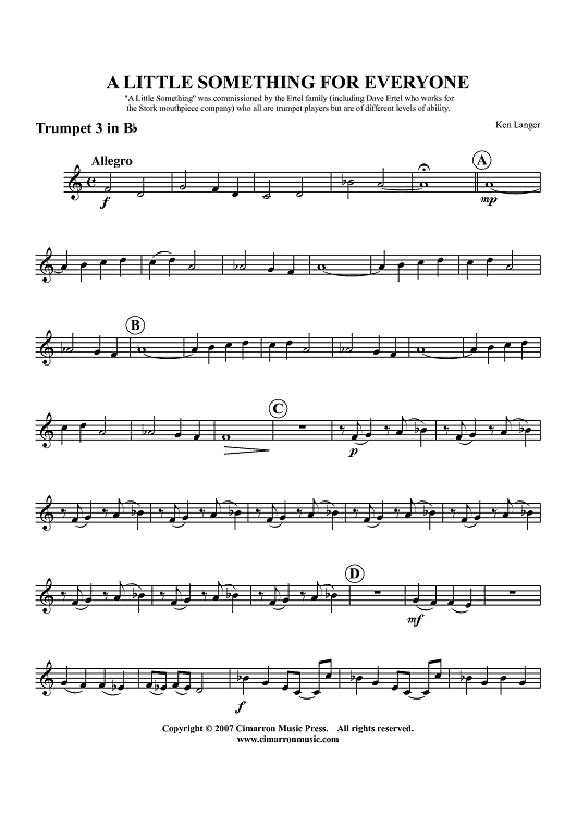 A Little Something for Everyone - Trumpet 3 in Bb
