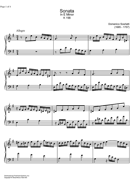 Sonata e minor K198
