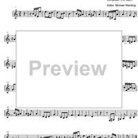 Three Part Sinfonia No.11 BWV 797 g minor - B-flat Clarinet 2