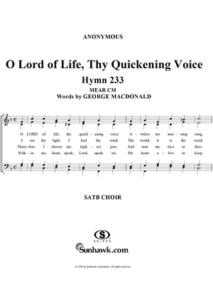 O Lord of Life, Thy Quickening Voice