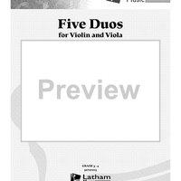 Five Duos for Violin and Viola - Score