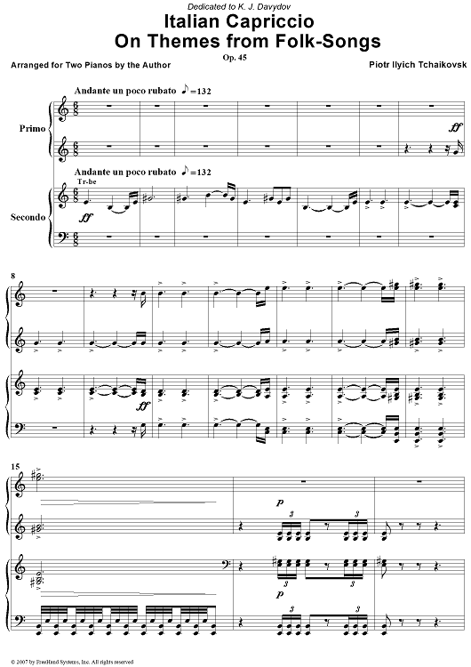 Italian Capriccio on Themes from Folk-Songs