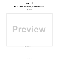 Idomeneo, rè di Creta, Act 1, No. 2 "Non ho colpa, e mi condanni" - Full Score