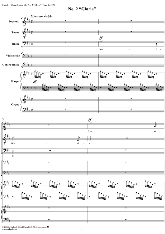 Solemn Mass, Op. 12: No. 2, Gloria