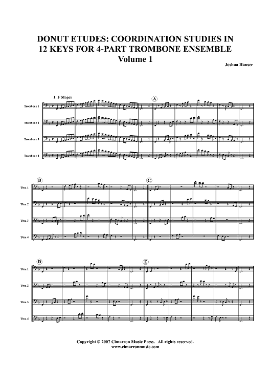 Donut Etudes: Coordination Studies, Volume 1 - Score