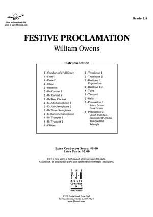 Festive Proclamation - Score