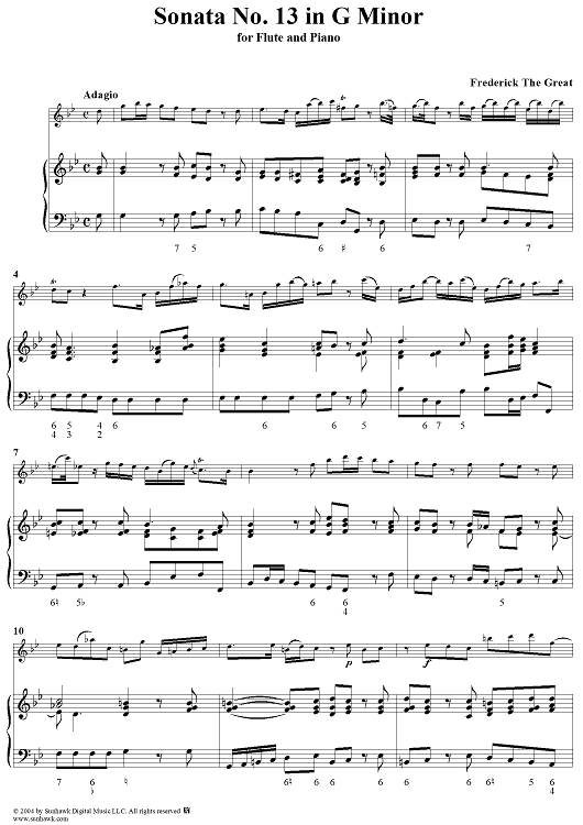 Sonata No. 13 in G Minor - Piano