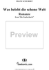 Was belebt die schöne Welt, (Romanz) No. 9 aus dem Melodram: Die Zauberharfe, D644
