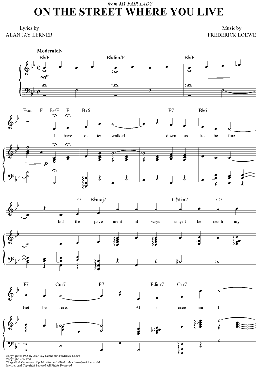 On The Street Where You Live