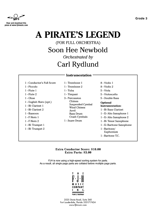 A Pirate's Legend - Score Cover