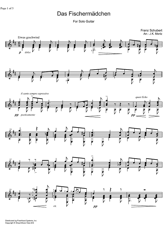 Das Fischermädchen D957 from Schwanengesang