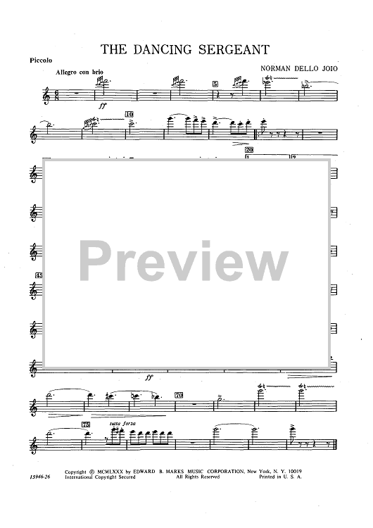 The Dancing Sergeant - Piccolo