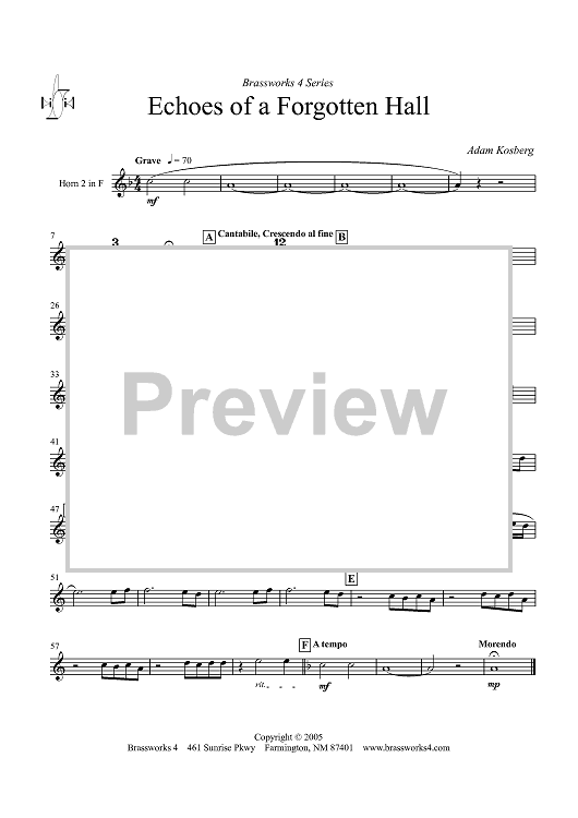 Echoes of a Forgotten Hall - Horn 2 in F