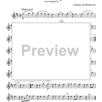 Ode to Joy - from Symphony #9 - Part 1 Flute, Oboe or Violin