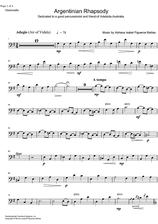 Argentinian Rhapsody - Cello