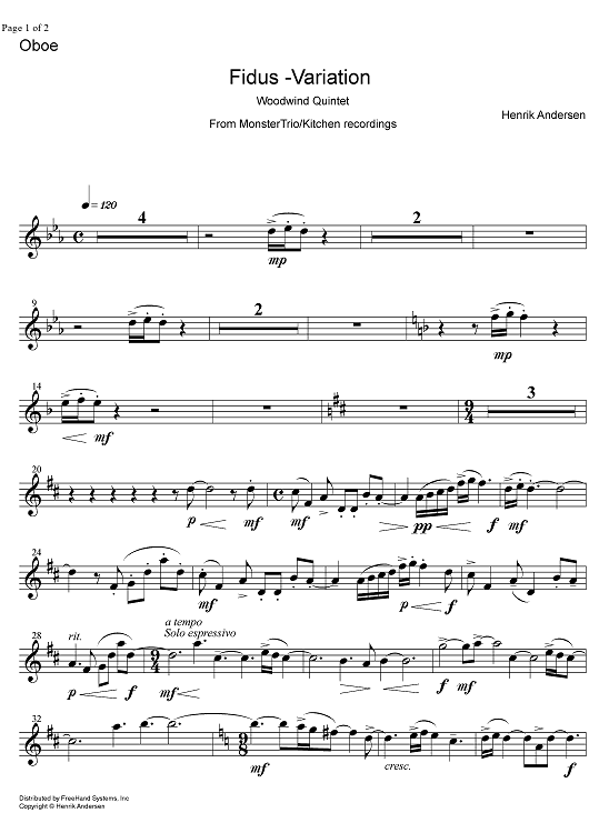 Fidus Variation - Oboe