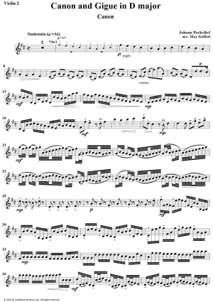 Canon and Gigue in D - Violin 2